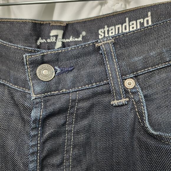 7For All Mankind Standard Straight Size 34 Buttonfly - Picture 7 of 9